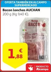 Oferta de Auchan - Bacon Lonchas por 1,88€ en Alcampo