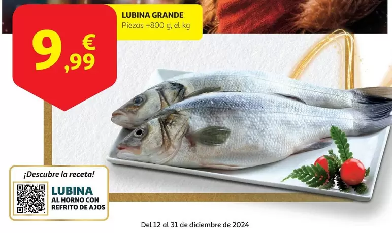 Oferta de Lubina Grande por 9,99€ en Alcampo