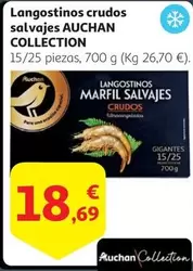 Oferta de Auchan - Langostinos Crudos Salvajes por 18,69€ en Alcampo