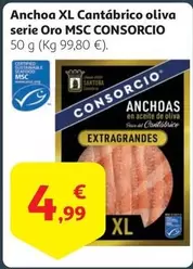 Oferta de Consorcio - Anchoa Xl Cantábrico Oliva Serie Oro Msc por 4,99€ en Alcampo