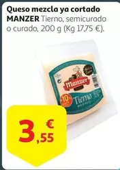 Oferta de Manzer - Queso Mezcla Ya Cortado por 3,55€ en Alcampo