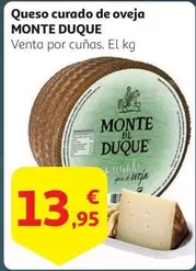 Oferta de Queso Curado De Oveja por 13,95€ en Alcampo