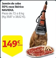 Oferta de Navidul - Jamon De Cebo 50% Raza Iberica por 149€ en Alcampo