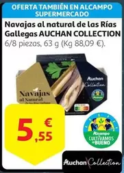 Oferta de Auchan - Navaja Al Natural De Las Rias por 5,55€ en Alcampo