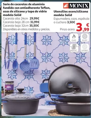 Oferta de Monix - Serie De Cacerolas De Aluminio Fundido Con Acondicionate Tefton por 3,99€ en Alcampo