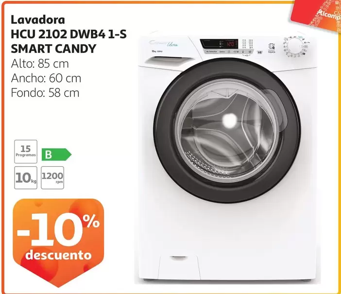 Oferta de Candy - Lavadora Hcu 2102 DWB4 1-S Smart en Alcampo