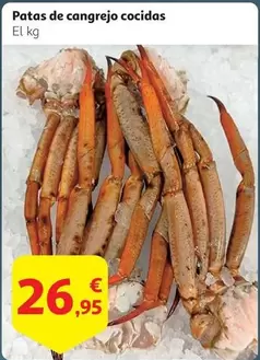 Oferta de Patas De Cangrejo Cocidas por 26,95€ en Alcampo