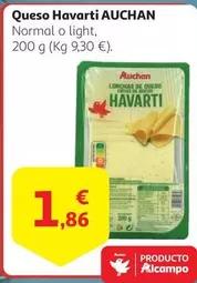 Oferta de Auchan - Queso Havarti por 1,86€ en Alcampo