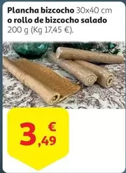 Oferta de Plancha Bizcocho O Rollo De Bizcocho Salado por 3,49€ en Alcampo