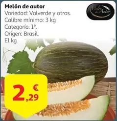 Oferta de Origen - Melon De Autor por 2,29€ en Alcampo