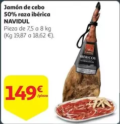 Oferta de Navidul - Jamon De Cebo 50% Raza Iberica por 149€ en Alcampo