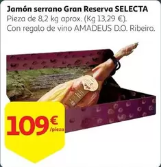 Oferta de Selecta - Jamon Serrano Gran Reserva por 109€ en Alcampo