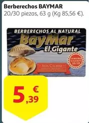 Oferta de BayMar - Berberechos por 5,39€ en Alcampo