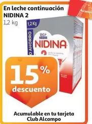 Oferta de Nidina - En Leche Continuacion  2 en Alcampo