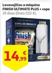 Oferta de Finish - Lavavajillas A Maquina Ultimate Plus + Copa por 14,99€ en Alcampo