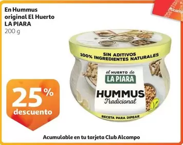 Oferta de La Piara - En Hummus Original El Huerto en Alcampo