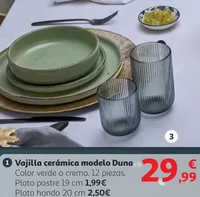 Oferta de Vajilla Ceramica Modelo Duna por 29,99€ en Alcampo