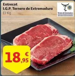 Oferta de Entrecot I.g.p. Ternera De Extremadura por 18,95€ en Alcampo