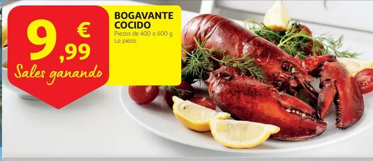 Oferta de Bogavante Cocido por 9,99€ en Alcampo