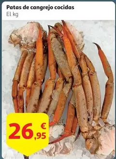 Oferta de Patas De Cangrejo Cocidas por 26,95€ en Alcampo