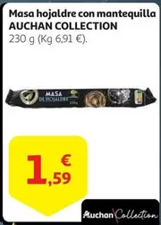 Oferta de Auchan - Colection Masa Hojaldre Con Mantequilla por 1,59€ en Alcampo