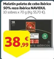 Oferta de Navidul - Maletin Paleta De Cebo Iberico 50% Raza Iberica por 38,99€ en Alcampo