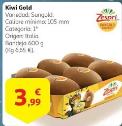 Oferta de Kiwi - Kiwi Gold por 3,99€ en Alcampo