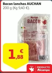 Oferta de Auchan - Bacon Lonchas por 1,88€ en Alcampo