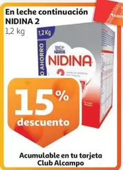 Oferta de Nidina - En Leche Continuacion  2 en Alcampo