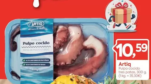 Oferta de Artiq - Pulpo Cocido Tres Patas por 10,59€ en Suma Supermercados