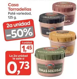 Oferta de Casa Tarradellas - Pate por 1,45€ en Suma Supermercados