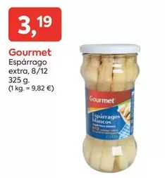 Oferta de Gourmet - Espárrago Extra por 3,19€ en Suma Supermercados