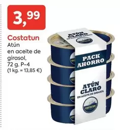 Oferta de Costatun - Atun En Aceite De Girasol por 3,99€ en Suma Supermercados