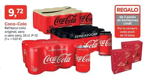 Oferta de Coca-Cola - Refresco Cola Original, Zero O Zero Zero por 9,72€ en Suma Supermercados