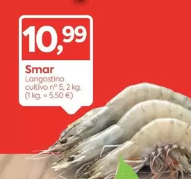 Oferta de Smar - Langostino Cultivo por 10,99€ en Suma Supermercados