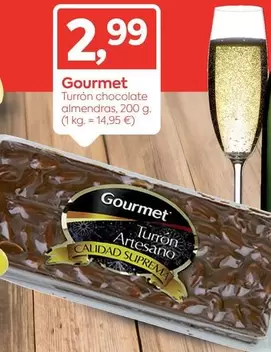 Oferta de Gourmet - Turrón Chocolate Almendras por 2,99€ en Suma Supermercados