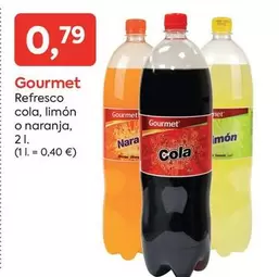 Oferta de Gourmet - Refresco Cola, Limon O Naranja por 0,79€ en Suma Supermercados