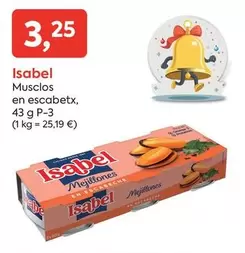 Oferta de Isabel - Musclos En Escabetx por 3,25€ en Suma Supermercados