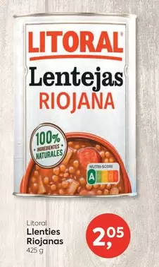 Oferta de Litoral - Lentejas Riojanas por 2,05€ en Suma Supermercados