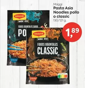 Oferta de Maggi - Pasta Asia Noodles Pollo O Classic por 1,89€ en Suma Supermercados