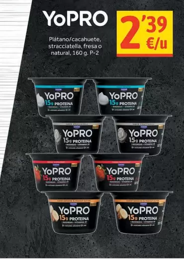 Oferta de YoPRO - Plátano/Cacahuete por 2,39€ en Suma Supermercados