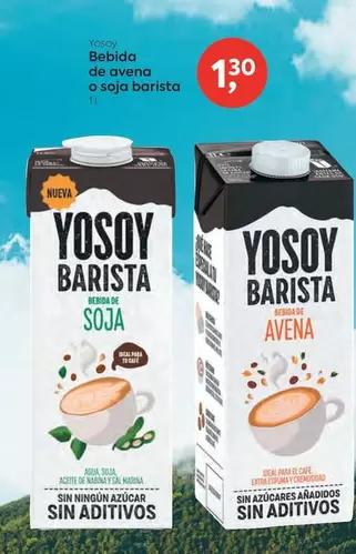 Oferta de YoSoy - Bebida De Avena O Soja Barista por 1,3€ en Suma Supermercados