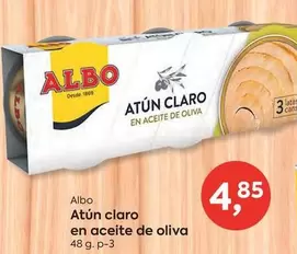 Oferta de Albo - Atún Claro En Aceite De Oliva por 4,85€ en Suma Supermercados