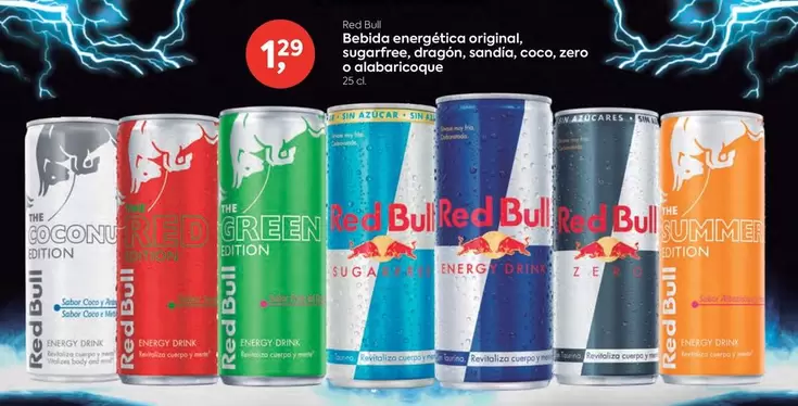 Oferta de Red Bull - Bebida Energética Original por 1,29€ en Suma Supermercados