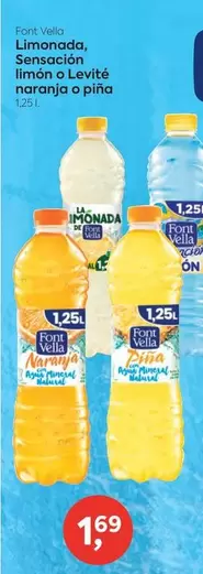 Oferta de Font Vella - Limonada, Sensación Limón O Levité Naranja O Piña por 1,69€ en Suma Supermercados