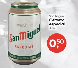 Oferta de San Miguel - Cerveza Especial por 0,5€ en Suma Supermercados