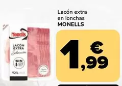 Oferta de Monells - Lacón Extra En Lonchas  por 1,99€ en Supeco