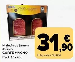 Oferta de Corte  Magno - Maletín De Jamón Ibérico por 31,9€ en Supeco