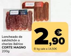 Oferta de Corte  Magno - Loncheado De Salchichón O Chorizo Ibérico  por 2,9€ en Supeco