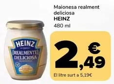 Oferta de Heinz - Maionesa Realment Delicosa por 2,49€ en Supeco